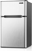 Euhomy Mini Fridge Refrigerator With Freezer 3 2 Cu Ft Two Door Lightly Used