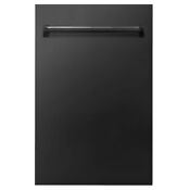 18 Zline Top Control Dishwasher Black Stainless Traditional Handle Dw Bs 18