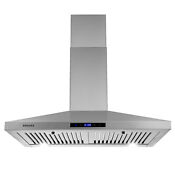 30inch Wall Mount Range Hood 450cfm Touch Control Led Stainless Steel Open Box 
