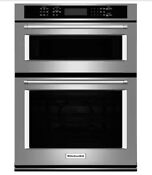  Free Ship Kitchenaid 27 Stainless Electric Wall Oven Microwave Koce507ess