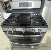 Double Oven Gas Stove With Griddle Plate