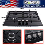 24 Gas Cooktop Cooker Stove Top 3 Burners Tempered Glass Lpg Ng Gas Cooktop Us