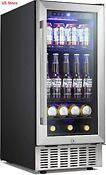 15 Inch Beverage Refrigerator Under Counter Built In Wine Cooler Mini Fridges