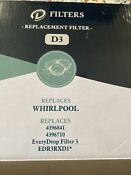 D3 Filters Replace Filters Whirlpool 4396841 4396710 Edr3rxd1 Qt 3
