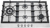 Cosmo 850sltx E Gas Cooktop With 5 Burners Counter Cooker With Cast Iron Grate