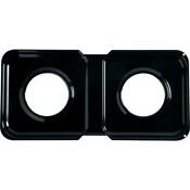 Porcelain Double Gas Range Drip Pan Ge 17 1 2 In X 8 1 2 In Black Kitchen Cook
