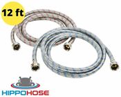 12 Ft Long Washing Machine Hose Supply Line Stainless Steel Braided