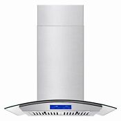 30in Island Mount Range Hood 900cfm Stainless Steel Touch Panel Kitchen Vent New