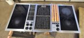 Jenn Air Stainless Steel Electric Cooktop 48 Downdraft Grill 3 Bay