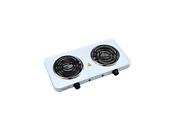 Megachef Electric Easily Portable Ultra Lightweight Dual Coil Burner Cooktop Buf