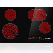 Vevor 30in Electric Cooktop 4 Burner Ceramic Glass Stove Top Touch Control