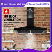 30 Inch Kitchen Wall Mount Range Hood 350cfm Stainless Steel Kitchen Ventilation