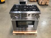36 In Gas Range 6 Burners Stainless Steel Open Box Cosmetic Imperfections 