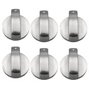 1x 6pcs Cooker Knobs 6mm Gas Stove Knobs Stove Replacement Metal Knobs Accesss