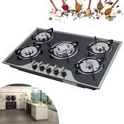 Top Stainless Steel Gas Cooktop Built In 5 Burners Stove Lpg Ng Gas Cooker Hob