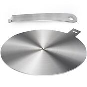 Stainless Steel Induction Hob Heat Diffuser Simmer Ring Plate Removable Handle