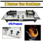 28 Inches Gas Cooktop Stainless Steel Built In Gas Stove 2 Burners Gas Stoves