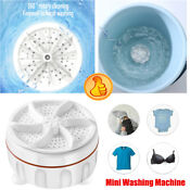 Usb Mini Washing Machine Ultrasonic Turbo Rotating Clothes Washer Travel Home