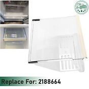 Clear Crisper Pan Bottom Drawer Replace For Whirlpool Refrigerator Wp 2188664