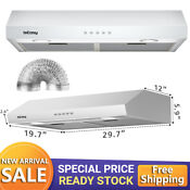 Kitchen Stainless Steel Range Hood 30 Inch Under Cabine Ducted Convertible 120v