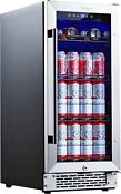 80 Cans 15 Beverage Cooler Built In Refrigerator Mini Fridge With 4 Shelves