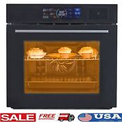 24 Built In Single Wall Electric Oven 2 5cu Ft W Color Screen 8 Cooking Mode