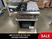 24 In Gas Range 4 Burners Stainless Steel Open Box Cosmetic Imperfections 