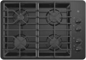 Ge 30 Built In Gas Cooktop W Dishwasher Safe Grates Black Jgp3030dlbb