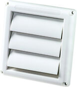 Deflecto Supurr Vent Louvered Outdoor Dryer Vent Cover 4 Hood White