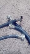 Washer Inlet Hot And Cold Water Fill Hoses Metal Fittings Washing Machine Parts