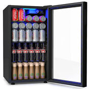120 Can Mini Beverage Refrigerator Beer Wine Soda Drink Cooler Fridge Glass Door