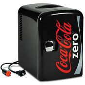 Cocacola Zero Theme Portable 4l Travel 12v Mini Fridge Cooler Warmer For Camping