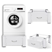 Washing Washer Dryer Machine Laundry Non Slip Pedestal With Storage Drawer White