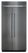 Kitchenaid 25 5 Cu Ft Side By Side Built In Refrigerator Black Stainless