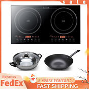 Portable Induction Cooktop Countertop 2400w Dual Cooker Burner Stove Hot Plate