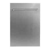 Zline 18 Compact Top Control Dishwasher Stainless Steel Tub Traditional Handle