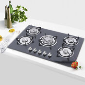 Lpg Ng Gas Cooktop Built In 5 Burner Stove Hob Cooktop Tempered Glass 770 510mm