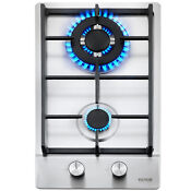Vevor 12 Gas Cooktop Stove Top 2 Burners Kitchen Built In Lpg Ng Dual Fuel