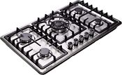 34 Inch Gas Cooktop Built In Stainless Steel 5 Burners Gas Stovetop Lpg Ng Conve
