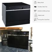 Portable Dishwasher With Digital Control Delay Wash Full Console 22inch 52 Dba
