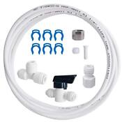 Ice Maker Water Line Kit With Shut Off Valve 25 Food Grade 1 4 Tubing Quick