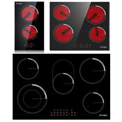 Electric Cooktop Ceramic Stove Built In 2 4 5 Burner Touch Control Cooking Hob