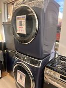 Ge 5 0 Cu Ft Smart Sapphire Blue Front Load Washer Dryer Electric 