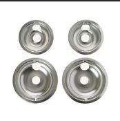 Ge Drip Pan For Electric Range Satin Chrome Hardware Included 4 Pack 