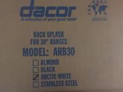 30 Genuine Dacor Arb30r Arctic White Back Splash For Ranges