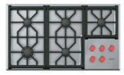 Wolf 36 Inch Professional Natural Gas Stainless Steel Cooktop 5 Burners