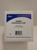 Dishwasher Drain Pump Supco Dw995 For Whirlpool Kenmore 661652 8558995