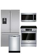 Bosch Full Kitchen Range Microwave Dishwasher And Refrigerator Package