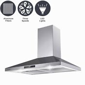 30 Inch 450cfm Kitchen Stainless Steel Wall Mounted Range Hood Ventilation New