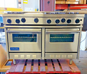 Reconditioned Viking 48 All Gas Stainless Range Griddle 6 Open Burners 2 Ovens